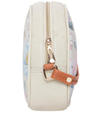 Adisa Women Girls Flower Print Sling Bag Round Crossbody Purse (Floral Cream),Floral Cream,,B0DSGL58YN