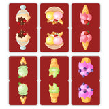 woopme Set of 6 Cup Fruit Ice Cream Magnetic Bookmark for Book Lovers Readers Students Gift Magnetic Page Clips Folding