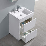 Fresca Valencia 24 Dark Slate Gray Free Standing Modern Bathroom Vanity W/Medicine Cabinet - Faucet Sold Separately