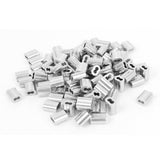 uxcell 1/16inch Wire Rope Aluminum Sleeves Clip Fittings Cable Crimps 100pcs