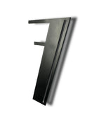 NACH Black Steel Floating House Numbers, 6 Inch - Style 7, Mid Century Modern Wall Mounted Numbers with Mounting Hardware