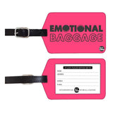 Nutcase Designer Luggage Travel Baggage Tags Set Of 2 With Name Card Inside Emotional Baggage