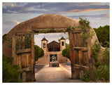 Church And Gate, El Santuario De Chimayo, New Mexico-Paper Art-50,,X38,,