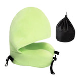 Trendivibe Travel Pillow Portable Breathable U Shape Neck Pillow For Office Home Train Green