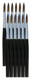 School Smart Long Handle Round Watercolor Brush, Size 6, Pack Of 12