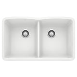 Blanco Diamond Equal Double Bowl Silgranit (Um) - White