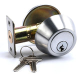 LO-LOCK HARDWARE Heavy Duty Designer Commercial Deadbolt (Single Cylinder Lock, Satin Chrome, 26D) Non-Handed, Grade 2 Industria