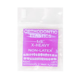 JMU Orthodontic Elastics 1/8 Extra Heavy, 8oz 100 Pack Extraoral Elastic Bands Latex Free Dental Rubber Bands Made in USA