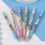 FI FLICK IN 6 Pcs Retractable Gel Pen Set | Stylish Astronaut 0.5 mm Blue Ink for School, Office, Drawing & Writing Stationery