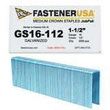 1-1/2 Leg x 1/2 Crown 16GA GALV GS-16 Staples 5,000ct | GS16-112J