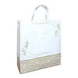 DIVYANA Elegant Reusable Gift Bag 33x37x11 cm | White & Gold Design Return Gift Carry Bag with Handle for Weddings, Festivals, P