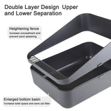 Sfozstra Open Litter Box, High Side Sifting, Secure and Odor Control, Removable, Easy to Clean for Cats Up to 8 Pounds (Black Sm