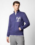 Fyltr Men'S Casual Stand Collar Jacket With Rib Details - Full Zipper | Full Sleeve Branding | Casual Winterwear For Men,Bewitched Blue,Bewitched Blue,2Xl