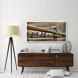 Manhattan Bridge And New York City Skyline, Nyc-Paper Art-62,,X32,,