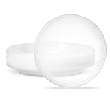 PLASTICPRO 9'' inch Premium Crystal Clear Disposable Plastic Dinnerware Party Plate Pack of 40