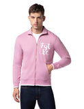 Fyltr Men'S Casual Stand Collar Jacket With Rib Details - Full Zipper | Full Sleeve Branding | Casual Winterwear For Men,Peony Pink,Peony Pink,Xl