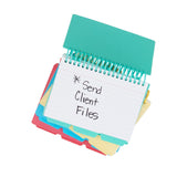 C-Line Spiral Bound Index Card Notebook With Tabs, Includes 60 Ruled 3 X 5 Inches Index Cards, Pack Of 24 Notebooks, Assorted Co