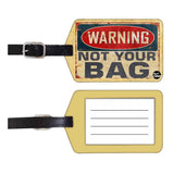 Nutcase Designer Luggage Travel Baggage Tags Single Tag With Name Card Inside Warning