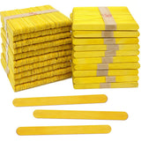 CraftySticks- 1000 Pack 4.5 Inch Yellow Popsicle Sticks, Wood Craft Sticks for Crafts, Learning and STEM Basics