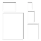 Silunkia 100 Sheets White Cardstock 5 Assorted Sizes Craft Paper, 200gsm/75lb White Card Stock Certificates Paper for DIY Cards 