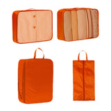 Heavenglow 4 Pieces Packing Cubes For Travel Portable For Daily Overnight Stays Orange