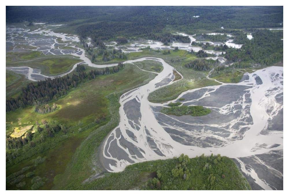 Kwik Stream In Taiga, Wrangell-St. Elias National Park, Alaska-Paper Art-50,,X34,,