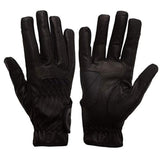 eGlove eQUEST GripPro Leather Touchscreen Horse Riding Gloves (Black, X-Small)