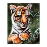 Ecomistiq Diy Diamond Painting Animals Tiger Dragonfly Embroidery Stitch Decor | Stitch Kits | Hand Embroidery Kits | Embroidery