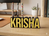 Paru3Dart Customised Name Pencil Holder, Personalised Desk Organiser, Maximum 6 Letters