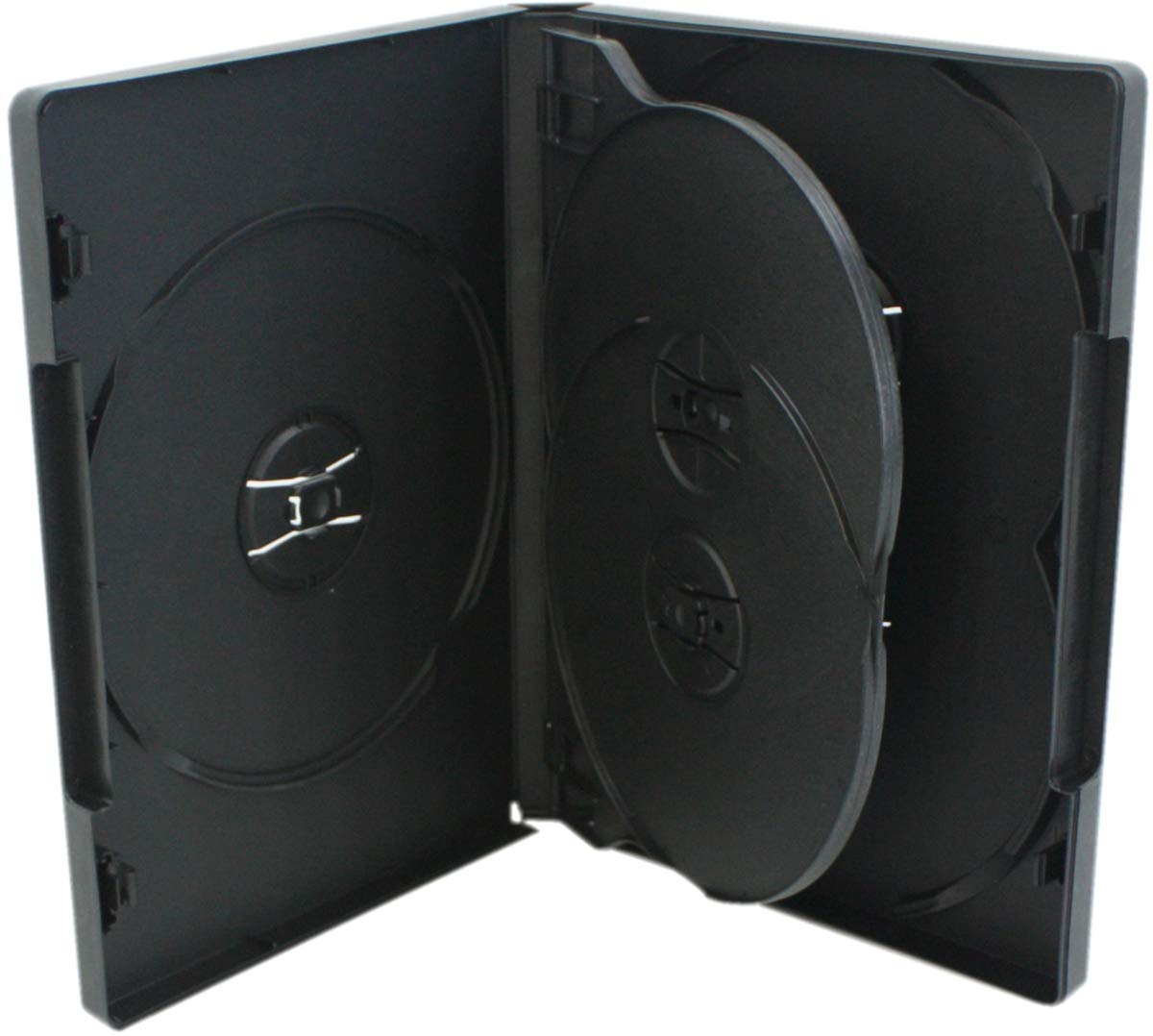 (1) Black Five Quantity DVD Empty Replacement Box with Wrap Around Sleeve #DV5R22BK (22mm) (5DVD)