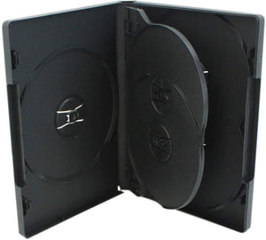 (1) Black Five Quantity DVD Empty Replacement Box with Wrap Around Sleeve #DV5R22BK (22mm) (5DVD)