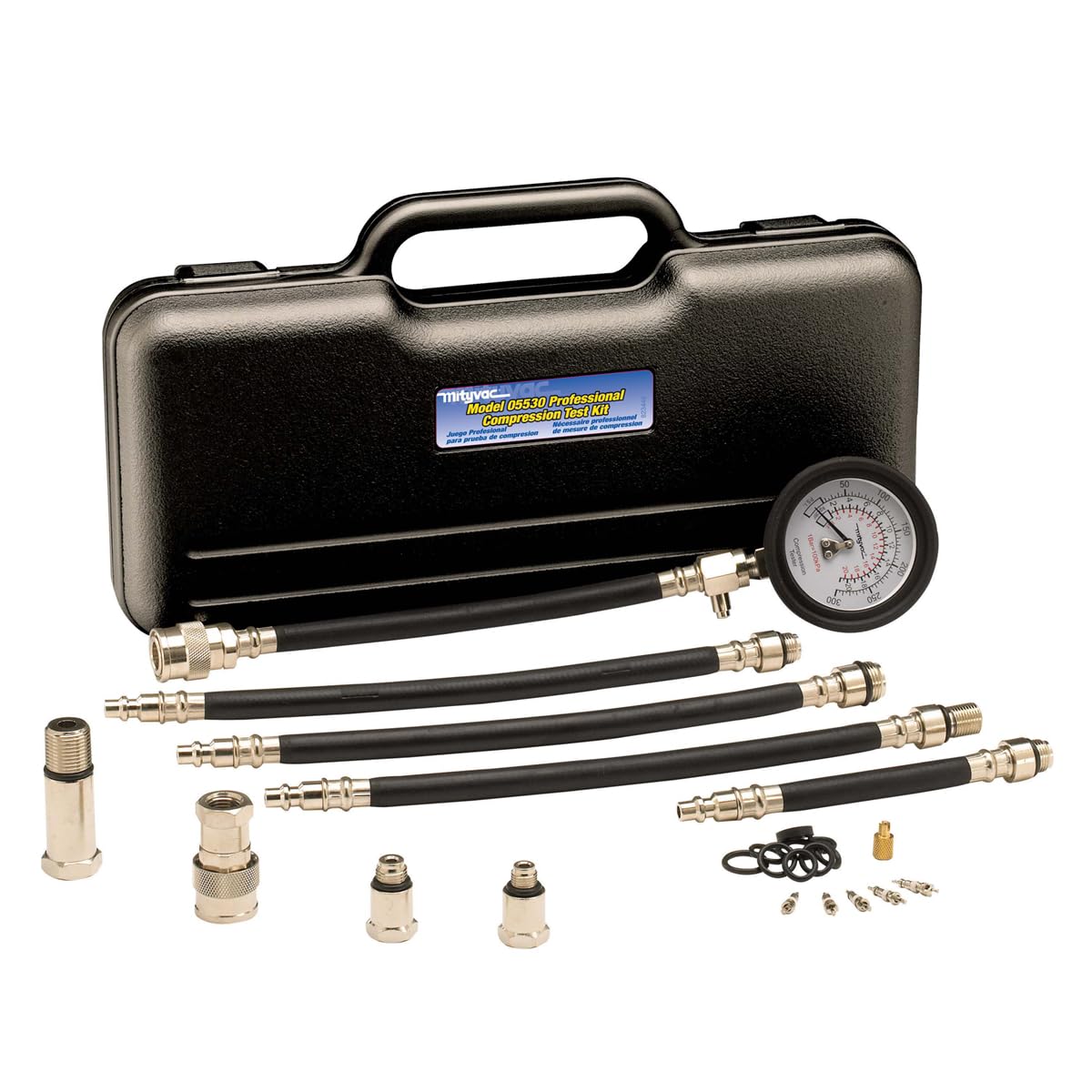 Mityvac Mv5530 Professional Compression Test Kit, Includes Everything Required For Performing Dry And Wet Compression Testing On