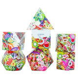 Sirius Dice Sdz001402 Sharp-Edged Sharp Fruit Dice Game Set Of 7