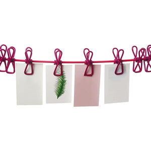 ALINNA Retractable Portable Clothesline, Travel Clothesline with 12 Clothespins for Indoor Laundry Drying, Outdoor Camping Acces