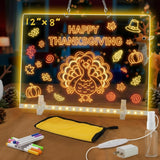 Lumiboard Led Drawing Board with 7 Colors,Light Up Acrylic Cosmody Drawing Board,Glowing Acrylic Dry Erase Board with Light,Than