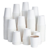 LITOPAK 270 Pack 10 oz Disposable Paper Coffee Cup, Drinking Cups for Water, White Paper Hot Coffee Cups, Suitable for Party, Pi