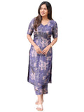 Gosriki Women'S Rayon Viscose Straight Printed Kurta With Pant (Tisur Begani-Vks01-Gs_Xl_Begani_X-Large),Begani,,B0F9X75L9V