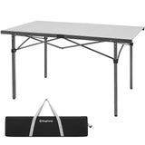 KingCamp KC2133_Black/Silver-USVC1 Portable Stable Table for Outdoor Picnic, Camping, Barbecue and Backyard Party, 4-6 Person, 5
