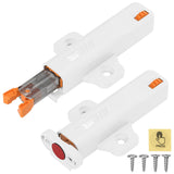 Jiayi Push to Open Door Catches Heavy Duty 2 Pack Push Opener Door Latch for Cupboard White Touch Open Latches for Closet Closin