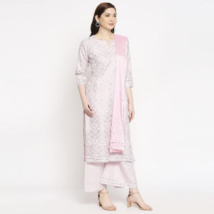 Gosriki Women'S Cotton Straight Kurta With Palazzo & Dupatta (Doli Pink_Gsk_Xxl-Go_Pink_Xx-Large),Pink,2,B09KN3DP5G