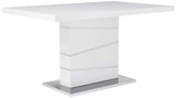 New Spec Glossy Dining Table With Perdestal Legs