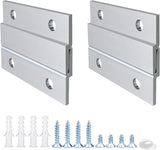 French Cleat Picture Hanger, Aluminum Z Hanger Supports 120lbs - Interlocking Wall Mounting Bracket Hardware Kit for Hanging Mir