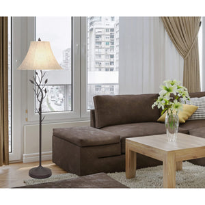 Cal Lighting Bo-769 Leaf, Flower, Fruit One Floor Lamp Lighting Accessories, Matt Black, 64 X35X13.9