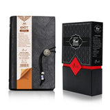 Viva Knot B6 Journal Ringbinder Notebook Ruled Pages+Checks(16 Pages) + Dotted + Kraft = 176 Pages (Black)