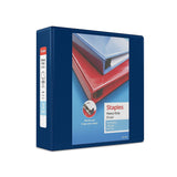 Staples 82668 Heavy Duty 3-Inch 3-Ring View Binder Blue (24691)