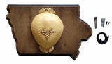 Whitetail Deer Antler Mounting Kit, Solid Wood Plaque, Includes All Mounting Hardware (Walnut Finsh Iowa)