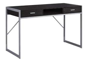 Monarch Specialties Contemporary Laptop Table With Drawers And Shelf Home & Office Computer Desk-Metal Legs, 48'' L, Cappuccino
