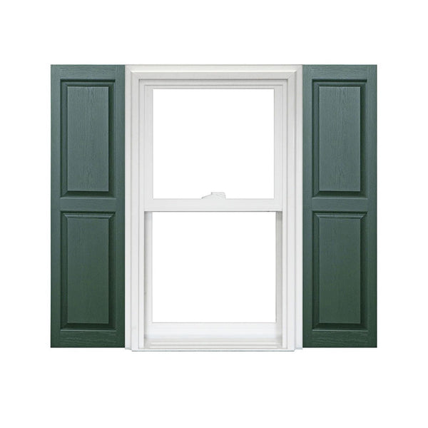 Homeside Raised Panel Vinyl Shutters (1 Pair)- 12 x 39 - Pine ...