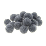 Zasy Needle Felt Balls Pure Wool Beads Dry Felted Balls 15mm Handmade DIY Crafts 20pcs (Dark Grey)