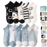 Sweet Caboodles WomenS Ankle Socks For Casual & Sports Multicolor Odour Free Fancy Multi Design Socks 2 Packs (10 Socks) (Black